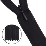 Молния потайная (скрытая) Т3 (3 мм) 1 зам., н/раз., 18 см, черн, 31150 / 18, 10 шт