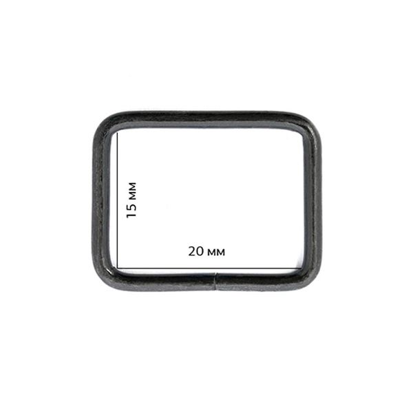 Рамка прямоугольная металл 20х15х2 мм, TSW цв. оксид уп. 500 шт