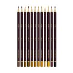 Набор цветных карандашей Земляные тона заточенный 8х12 цв, Vista-Artista Fine VFCPE-12