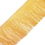 Бахрома отделочная широкая 120.0 мм / 25 метров, нитяная, 001 золотистый, 0390-0310