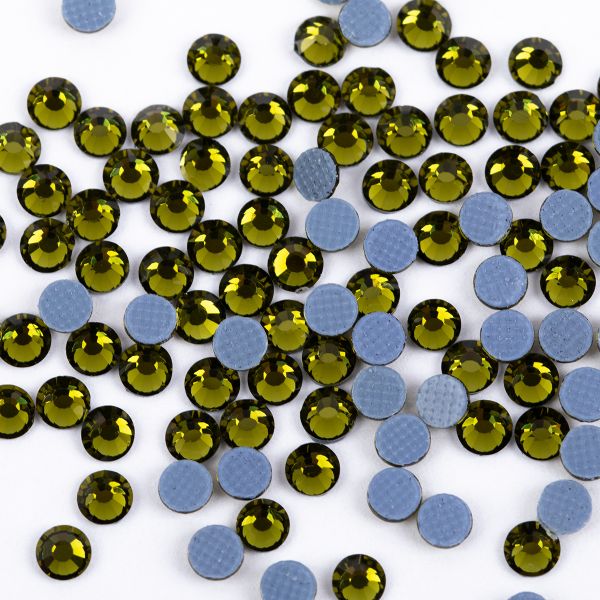 Стразы клеевые акрил 3-3.2 мм, 1х144 шт, SS12 027 оливковый (olivine), Zlatka RS/144