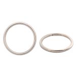 Кольцо разъемное металл in ⌀50 мм (60 мм внешн.), Hobby&Pro, никель, 2 шт