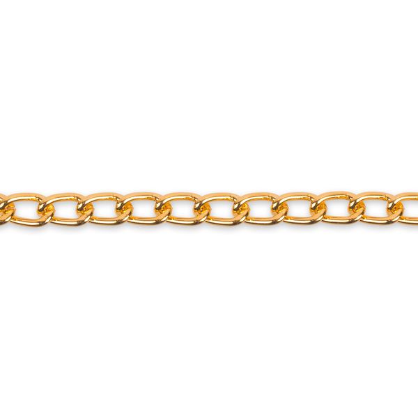 Цепочка декоративная 7.3х4.5 мм, 25 м,±0.5 м, золото, Micron MA-01