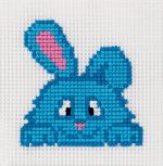 Набор для вышивания нитками Klart, Детские истории. Зайка, 12х12 см