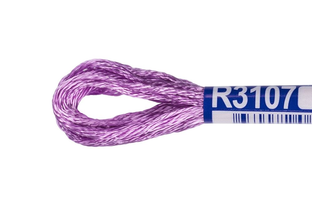 Мулине Gamma вискоза 100%, цв.R3107 сиреневый, 12 мотков по 8 метров