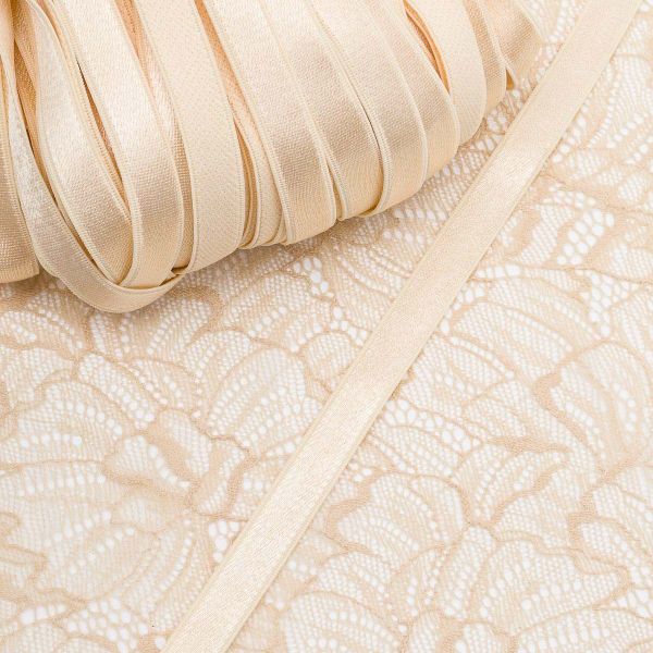 Резинка бельевая (бретелечная) 10.0 мм / 50 метров, шампань