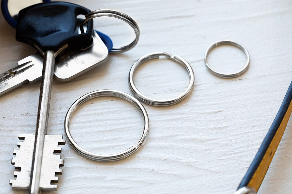 Кольцо для ключей и брелоков ⌀30 мм, металл, 04 никель, Gamma GH 107/30, 20 шт