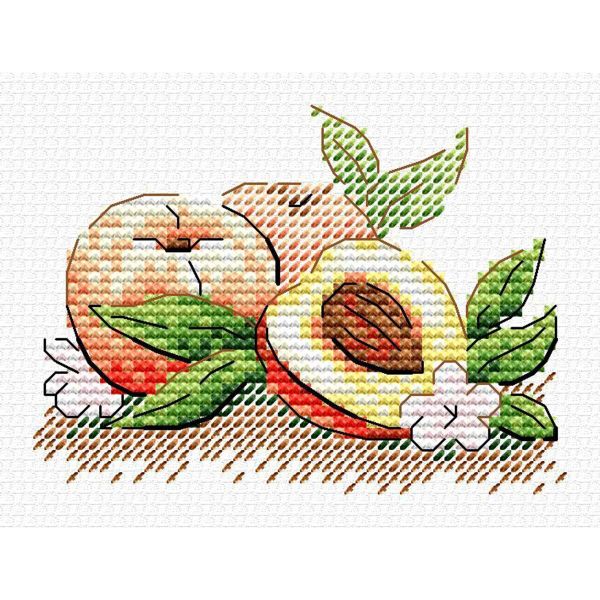 Набор для вышивания МП Студия Южный персик 6х9 см, М-733