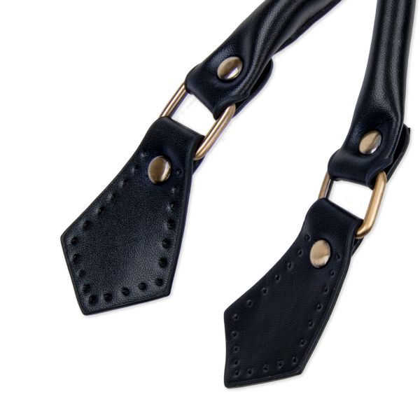 Ручка для сумки 49 см, 2 шт, №03 чёрный, Gamma HA-38