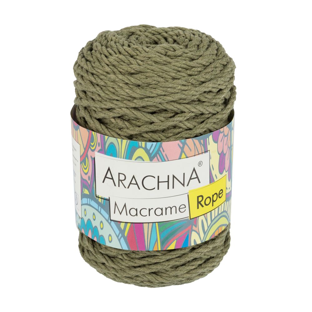 Пряжа Arachna Macrame Rope / уп.3 мот. по 120г, 54м, 330 св.хаки