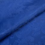 Ткань подкладочная (таффета) с рисунком 96 г/м², 500х145 см, 142 васильковый (растительный орнамент), Gamma JTR