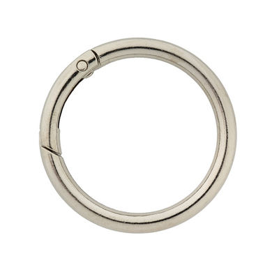 Карабин металл кольцо 38.0 мм (50х50 мм), никель, 5 шт