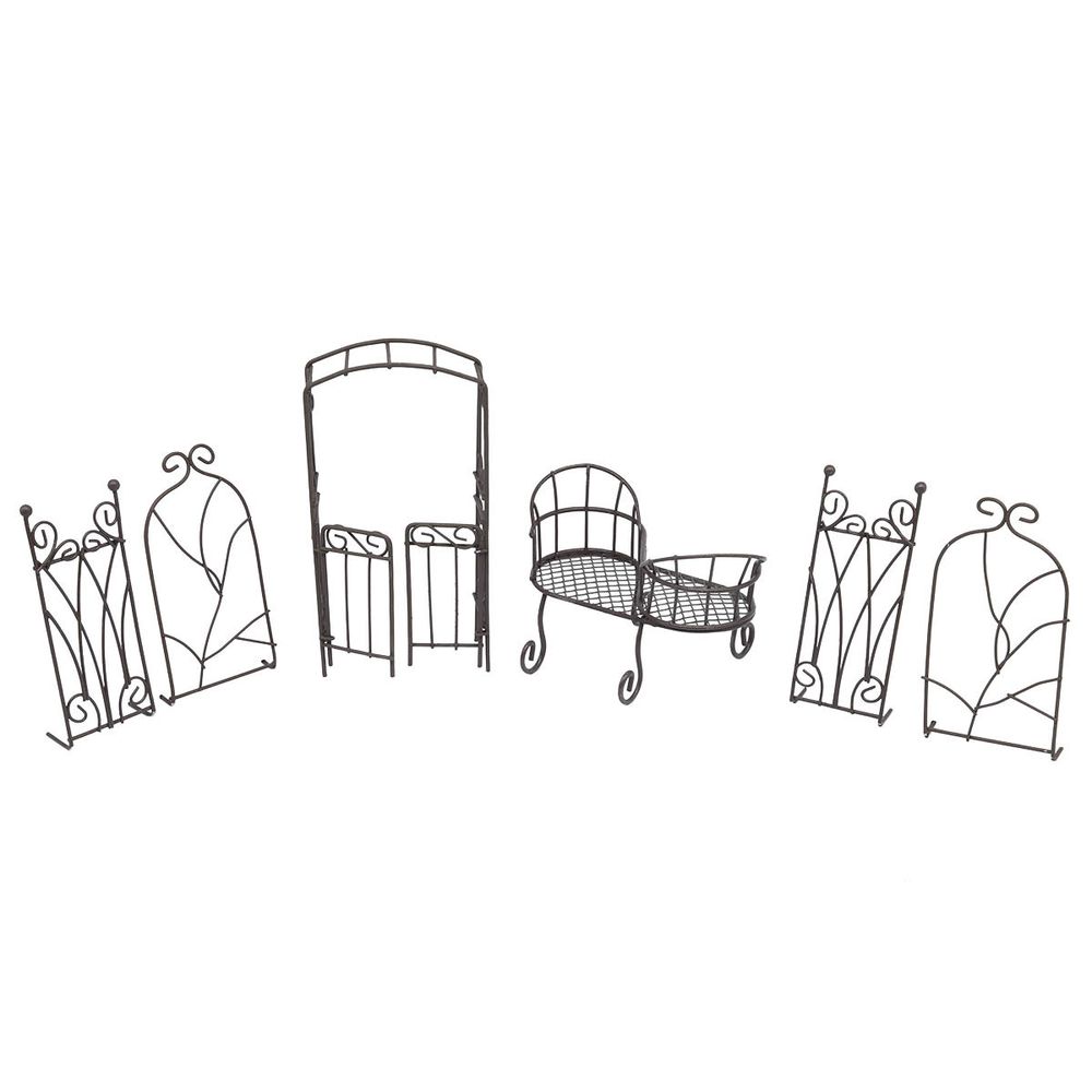 Мебель для куклы, 6 предметов (скамейка, мини-изгородь (4 элемента), мини-балкончик), Astra&amp;Craft