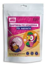 Картина по номерам Фрея, Союзмультфильм. Попугай Кеша и Кот Василий, на магните, 9х9 см