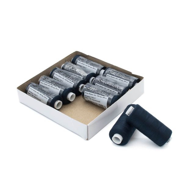 Нитки швейные бытовые Bestex 40/2, 365 м (400 ярд) / 10 кат., 199 чернильный