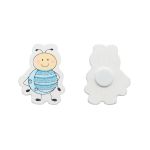 Декоративный стикер Пчелка 40 мм, голубой, 10 шт