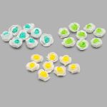 Цветочек-розочка из фоамирана 38 мм, микс №2, 3 цвета, 24 шт