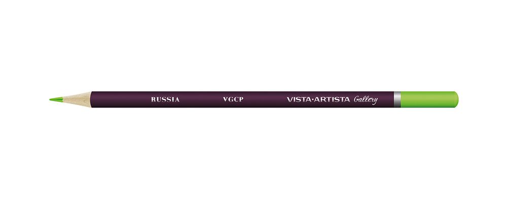 Карандаш цветной художественный заточенный, 6 шт, 601 Лайм (Lime), Vista-Artista Gallery VGCP