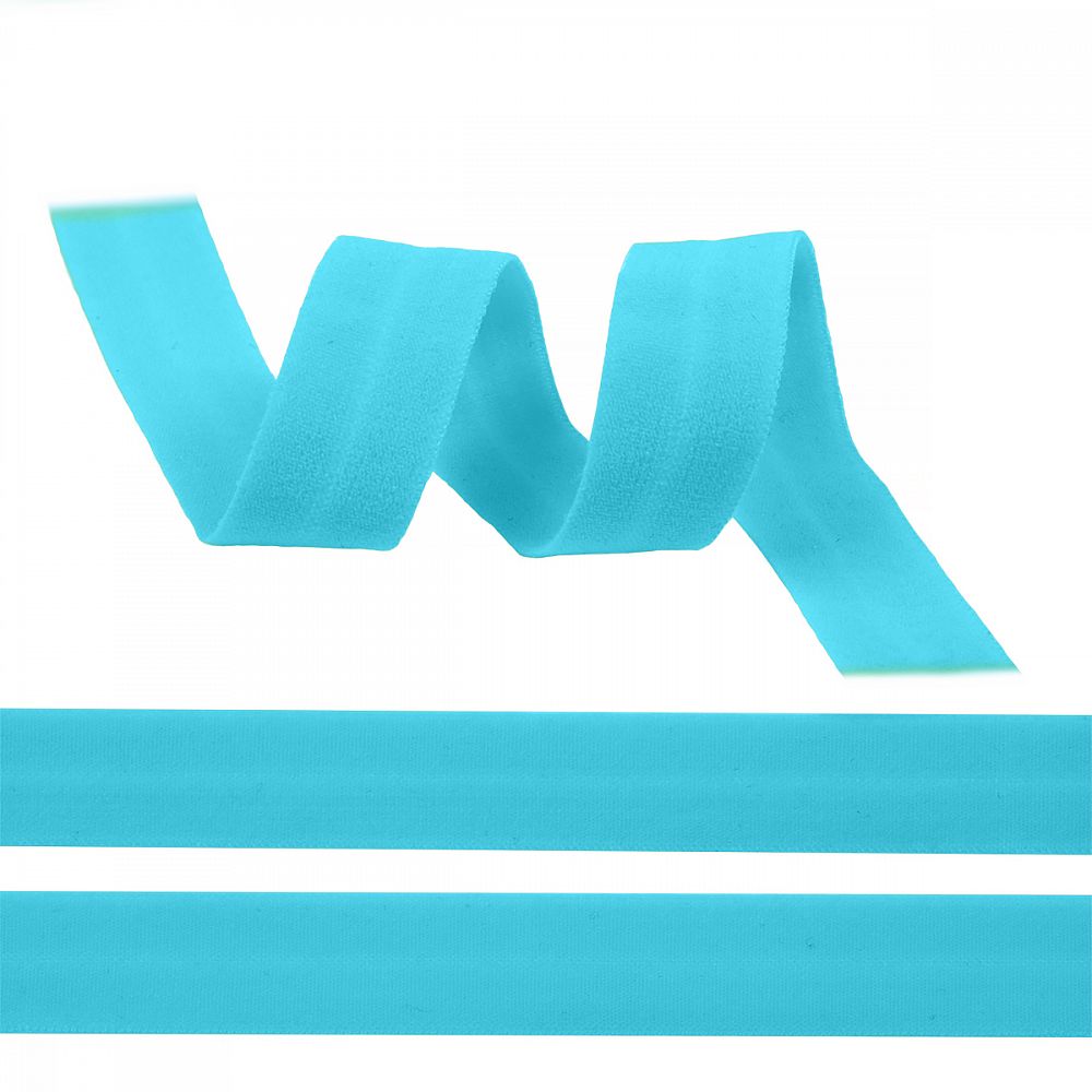 Резинка бельевая (окантовочная) матовая 15.0 мм / 1000 метров, небесно-голубой A2201