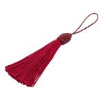Кисть шторная l=10 см, полиэстер, 10 шт, 2 бордовый, CL-033