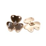 Крючки пришивные декоративные 25х25 мм, gold (золото черненое), 2 шт