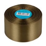 Лента атласная 1-сторонняя 50.0 мм / 33±2 метра, №144 т.хаки, в термоплёнке, Gamma