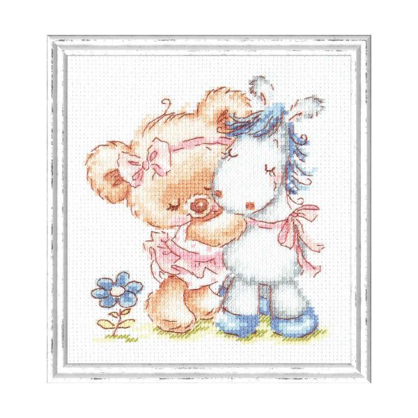 Набор для вышивания нитками Чудесная игла, Я люблю свою лошадку! 12х13см