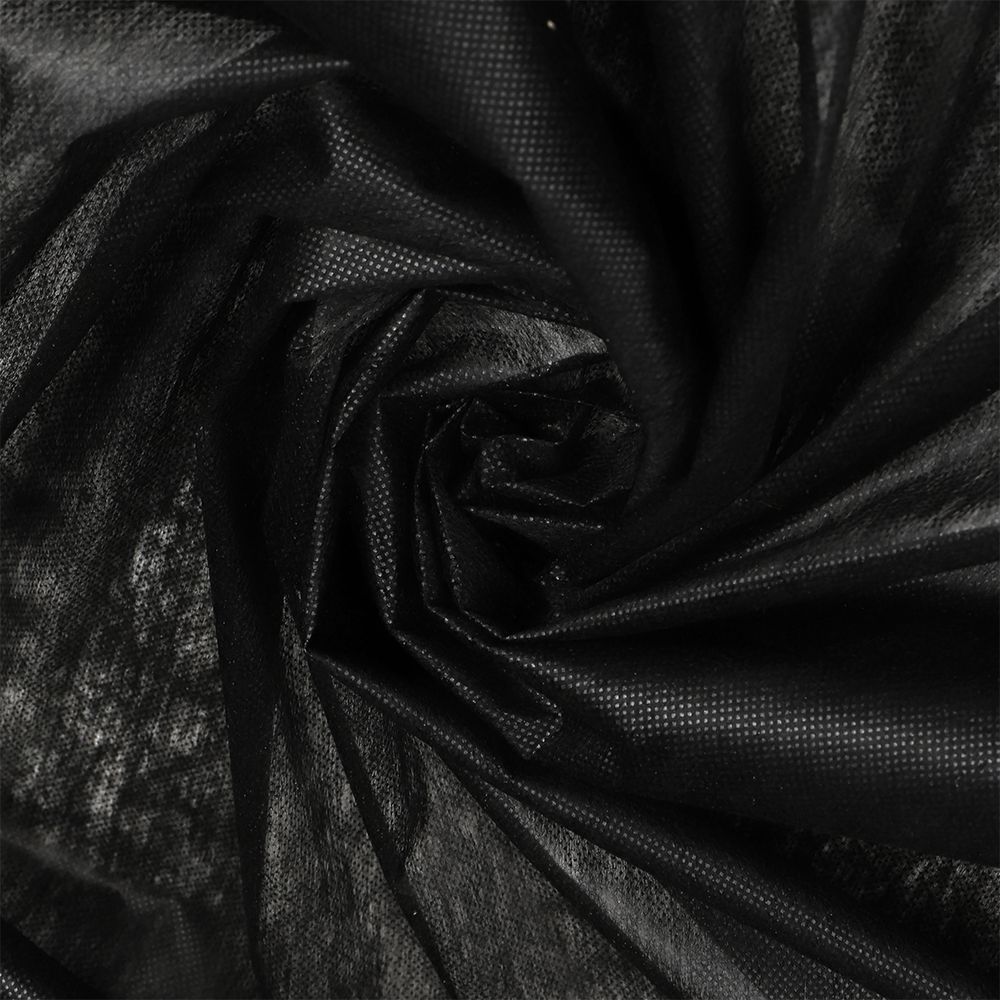 Флизелин клеевой точечный 30 г/м², цв.черый, шир.90см, 100м