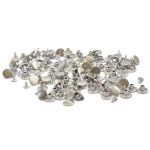 Пуговицы джинсовые ⌀17 мм, фиксированная ножка, сталь, гладкая, никель, 100 шт, New Star