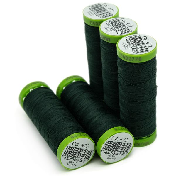 Нитки для тонких тканей Gutermann Extra Fine 150, 200м, 472 т.бутылочный, 5 катушек