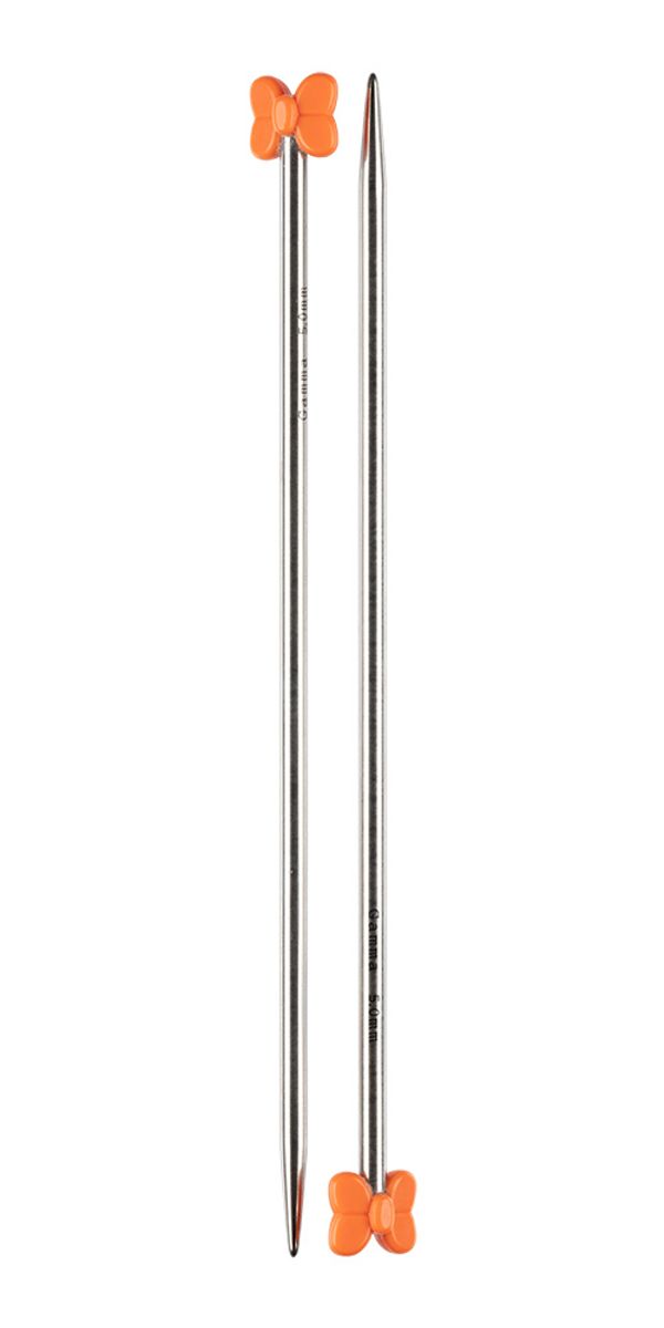 Спицы прямые металл ⌀5.0 мм, 20 см, никель, Gamma MK-20P