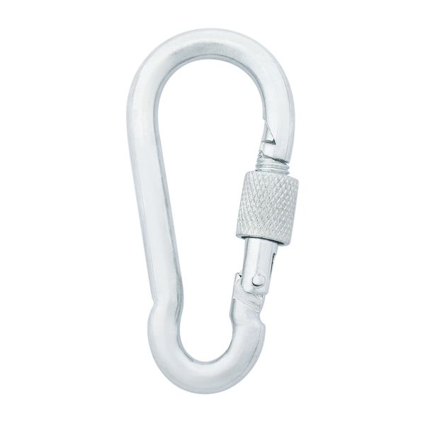 Карабин металл монтажный с фиксатором 7х70 мм, оцинкованный