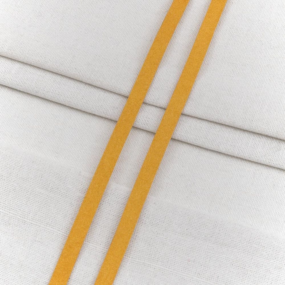 Тесьма замша искусственная 9 мм / 2 шт по 6 метров, цв. горчичный, 288441