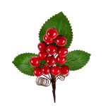 Веточка декоративная с ягодами 18 см, 3 шт, 01, Blumentag
