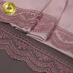 Кружево на сетке 60 мм, 2110 цв.N6615 розовая пудра уп.13.71м, Kruzhevo