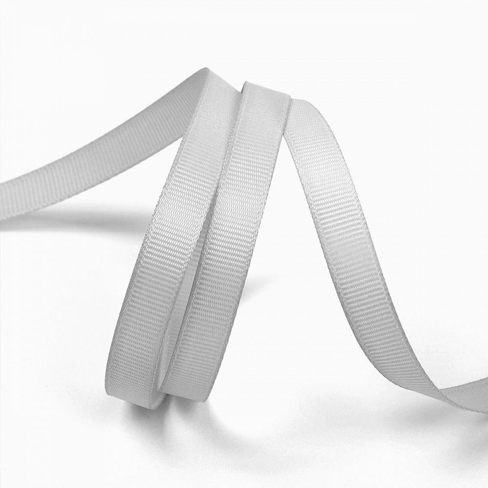 Лента репсовая (в рубчик) 10.0 мм цв. 007 св.серый уп.22.86м (±1м)