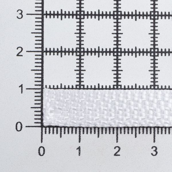 Стропа (ременная лента) 10 мм / 100 метров, толщ. 0.5 мм, [6 г/пог.м], 100% п/э, 003 белый