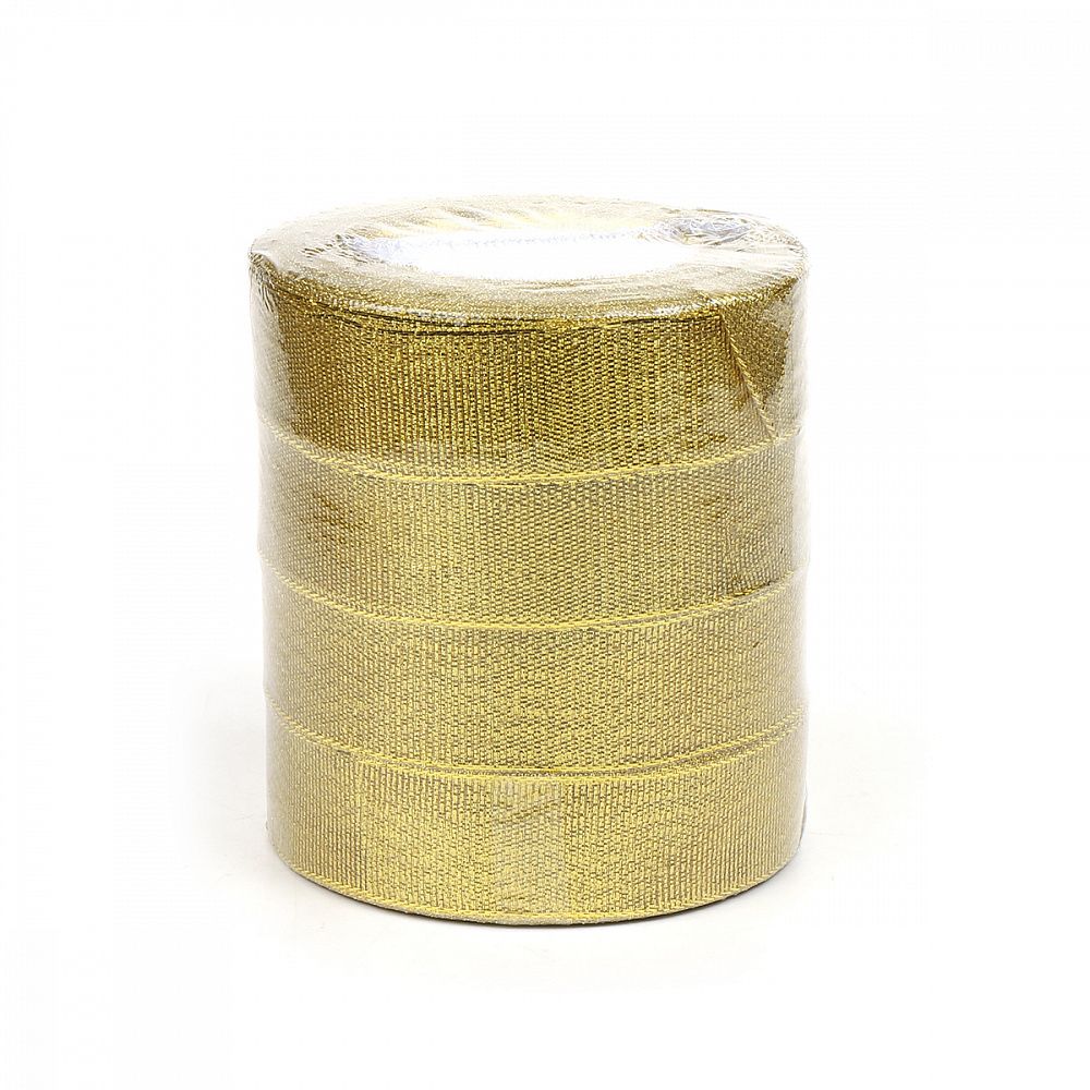 Лента металлизированная 25.0 мм / 22.85±1 метра, цв. золото, Magic4Hobby, упак. 4 шт