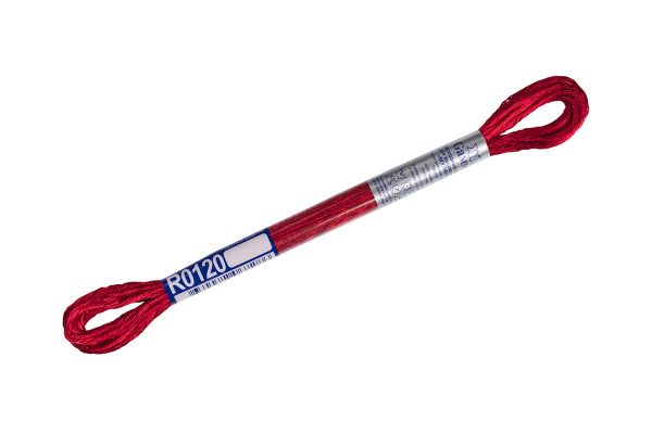 Мулине Gamma вискоза 100%, цв.R0120 т-красный, 12 мотков по 8 метров