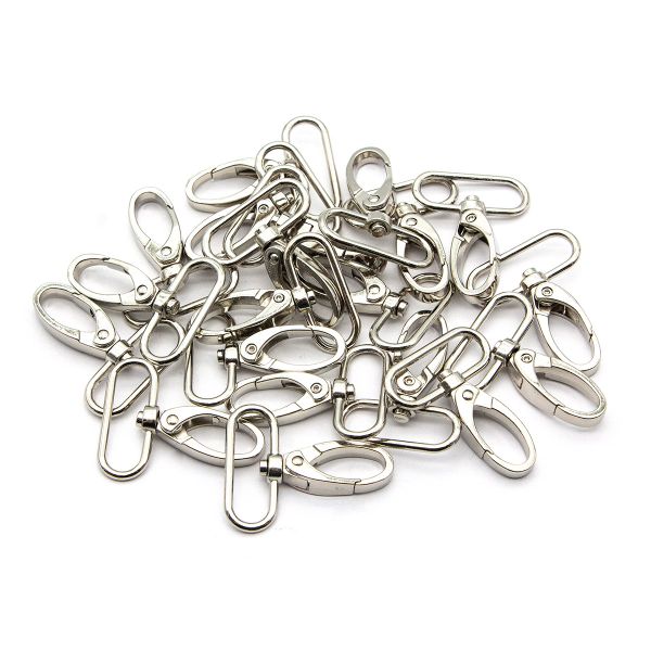 Карабин металл 32.0 мм (48х38 мм), цв.никель, 20 шт