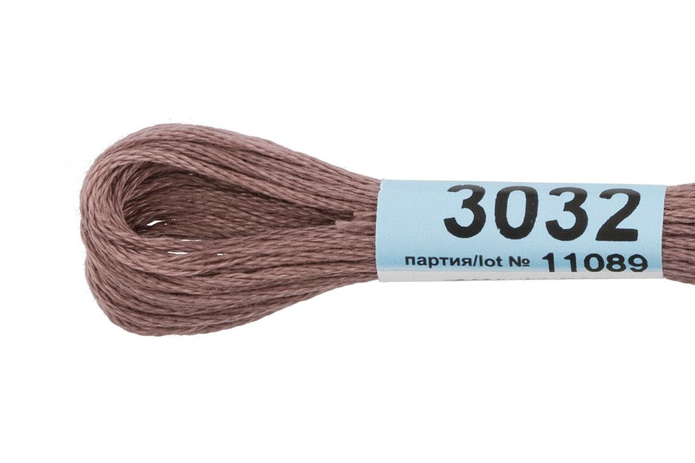 Мулине Gamma 100% хлопок, цв.3032 св.шоколадный, 24 мотка по 8 метров