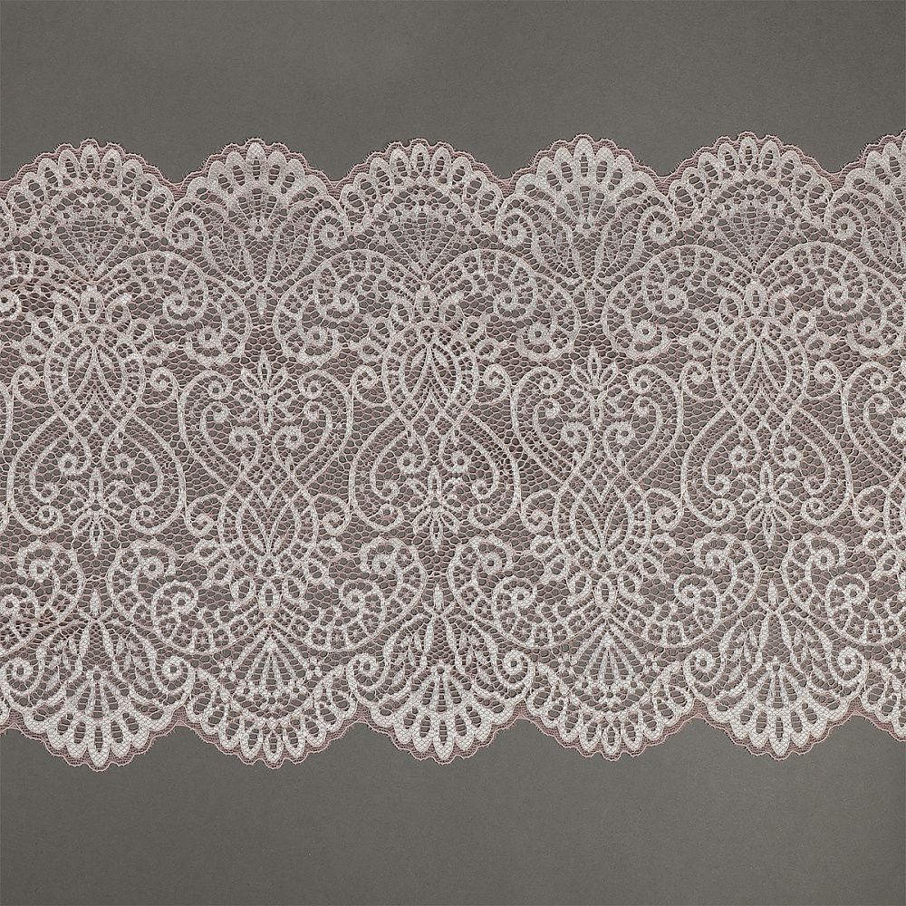 Кружево бельевое эластичное 240 мм / 25 м, 40992, цв.003 розовый, Kruzhevo