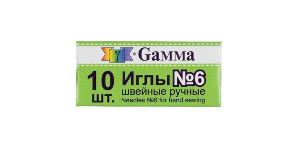 Иглы ручные №6, 10 шт, Gamma NIR-06