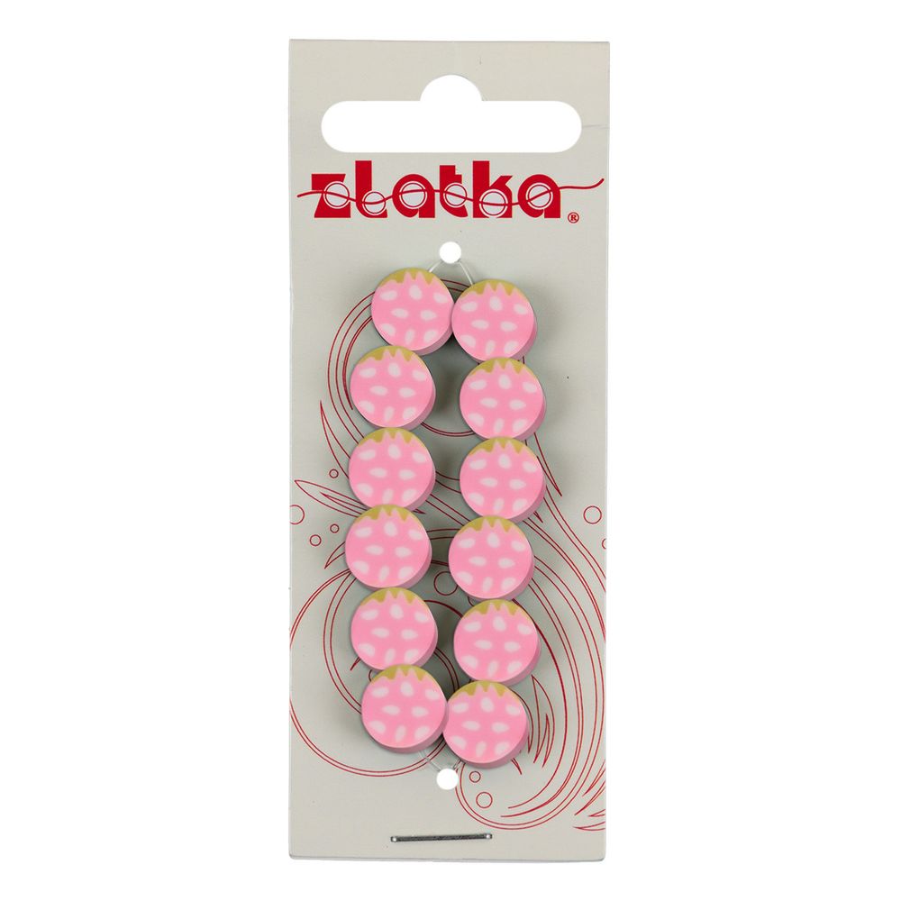 Бусины полимерная глина ⌀10 мм, 70 шт (6х12 шт), /РП/, №08 земляничка, Zlatka PCV