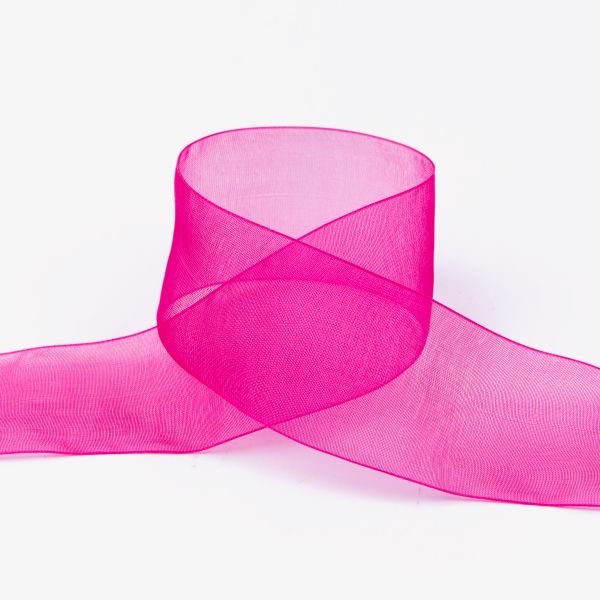 Лента капроновая (органза) 38.0 мм / 22.8±1 метра, 113 св.малиновый, Blitz OR-38