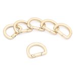 Карабин металл полукольцо 20.0 мм, золото, MB_2232, 6 шт