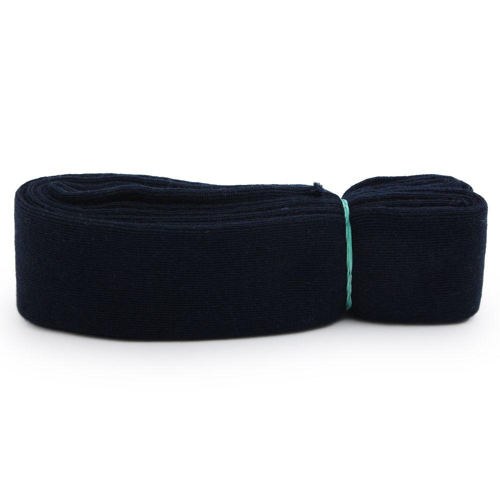 Манжеты трикотажные рукава 7.0 см / 3 метра, полушерсть тонкие 14кл. 1х1, 078 синий