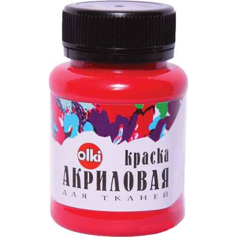 Краска акриловая для ткани Olki, 100 мл, малиновая