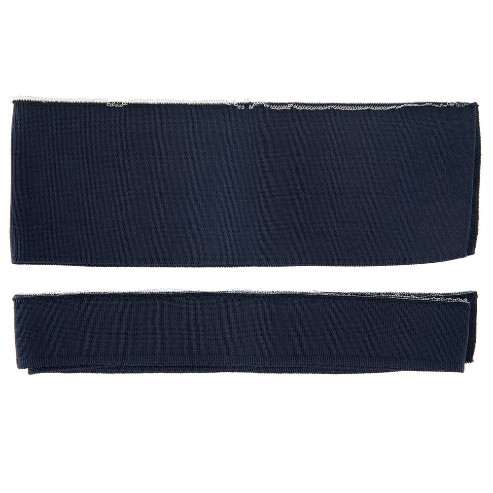 Воротник трикотажный с манжетами (комплект): воротник 8х48-52 см, подвяз на рукава 3.5х100 см, №5 темно-синий, Blitz MAPP