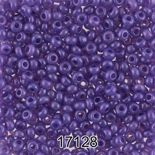 Бисер Preciosa 10/0 (2.3 мм), 500 г, 17128 (Ф014) т. сиреневый